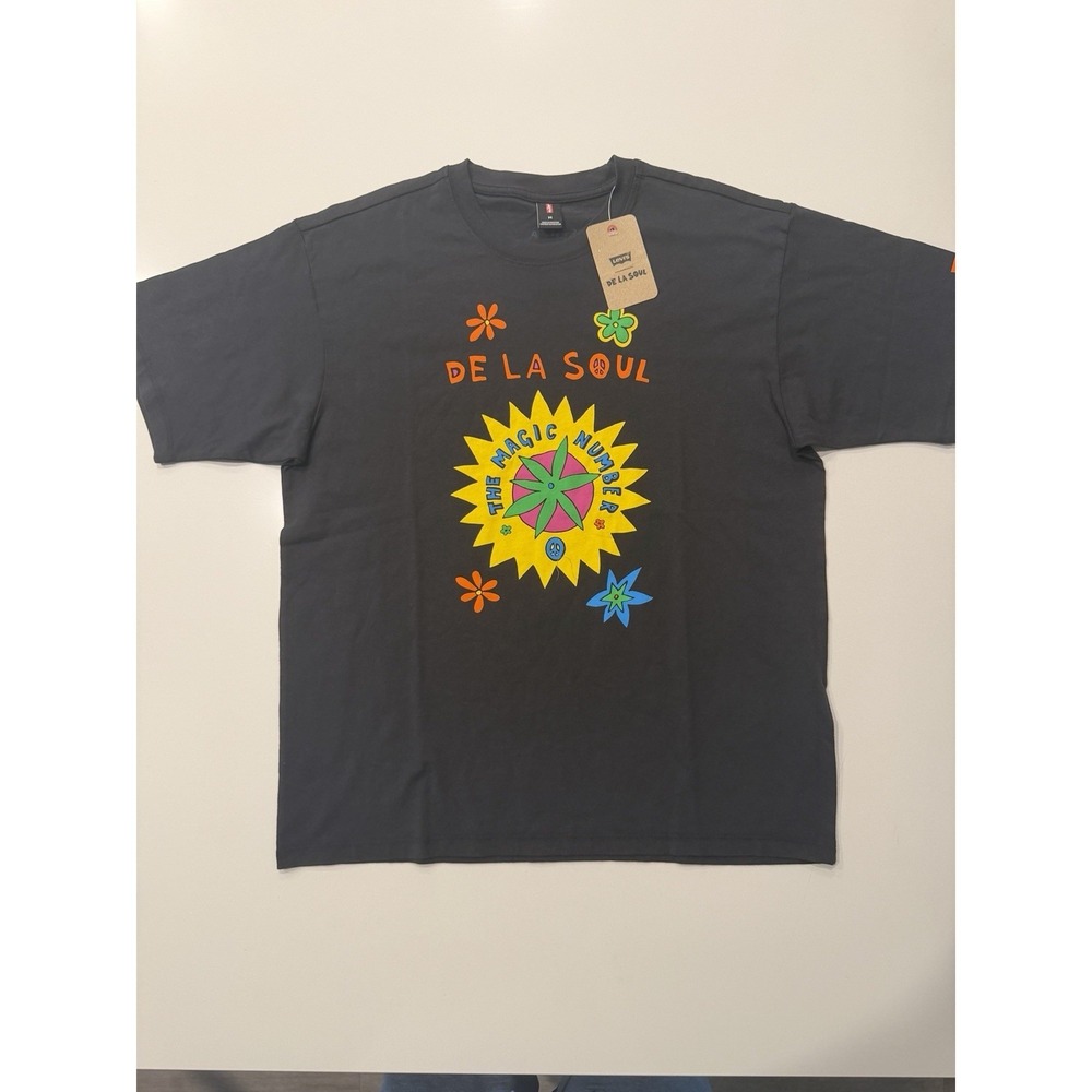 Levi's x De La Soul The Magic Number Shirt 3 Feet High And Rising Black Med NWT